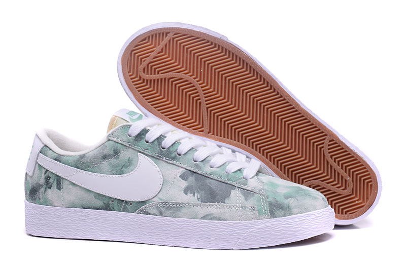 New Women Nike Blazer Low Green White